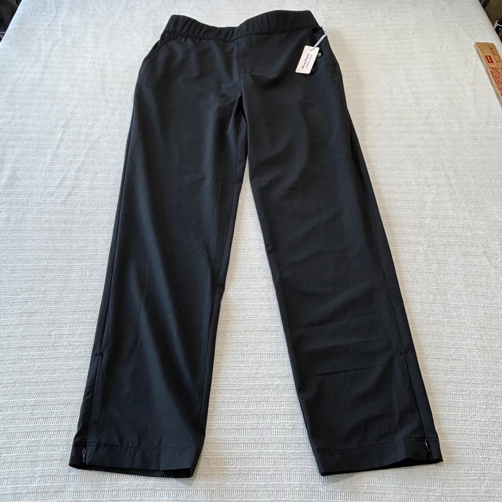 Tommy Bahama Everyday Active Pants Black Stretch Ankle Zip Womens Small NEW